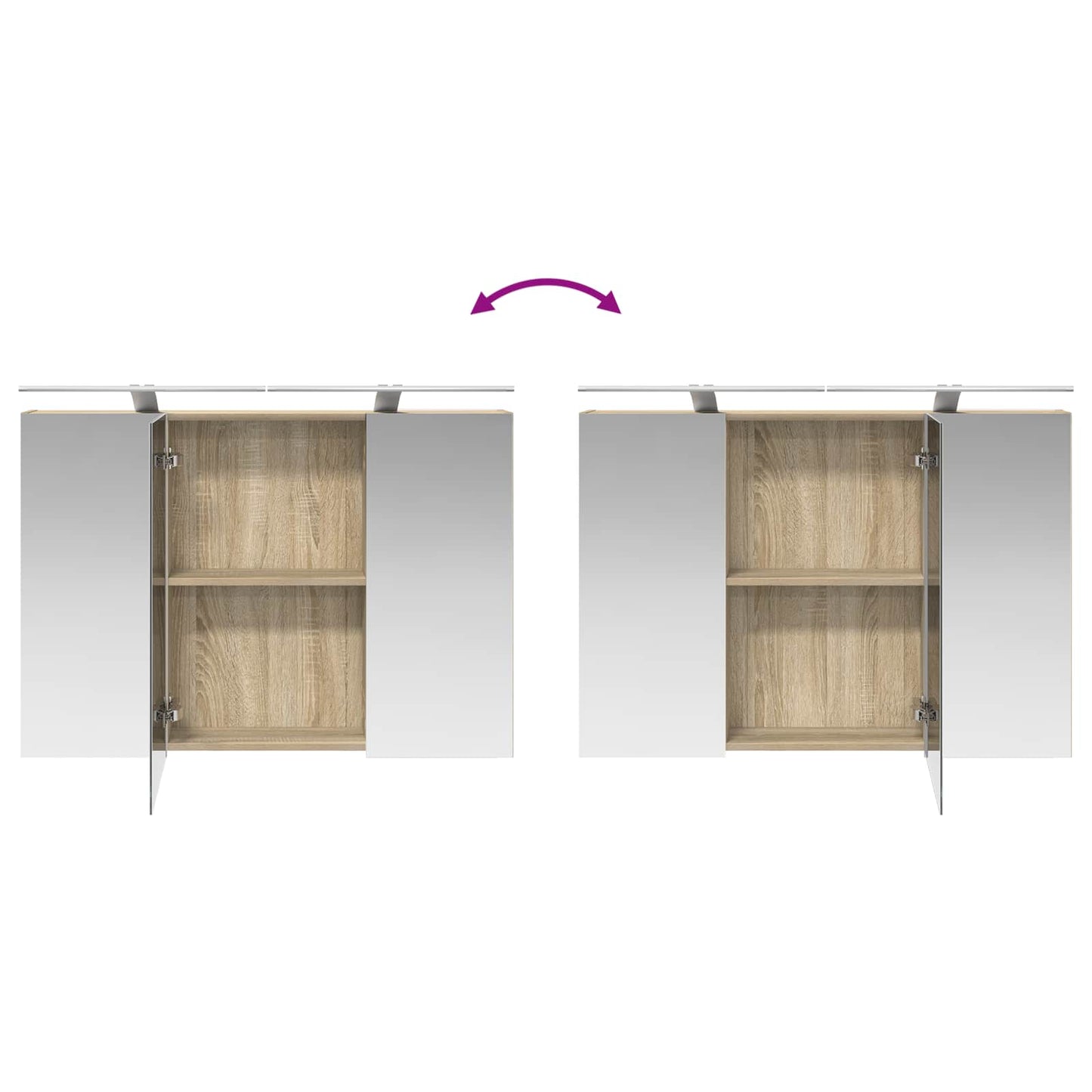 vidaXL Bathroom Furniture Set 4 pcs Sonoma Oak