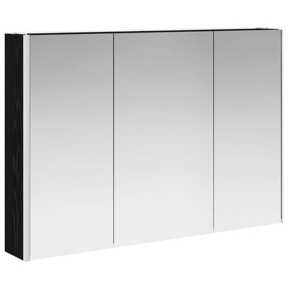 vidaXL Bathroom Furniture Set 4 pcs Black Oak