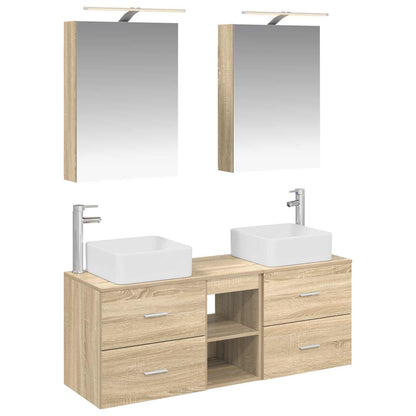 vidaXL Bathroom Furniture Set 5 pcs Sonoma Oak