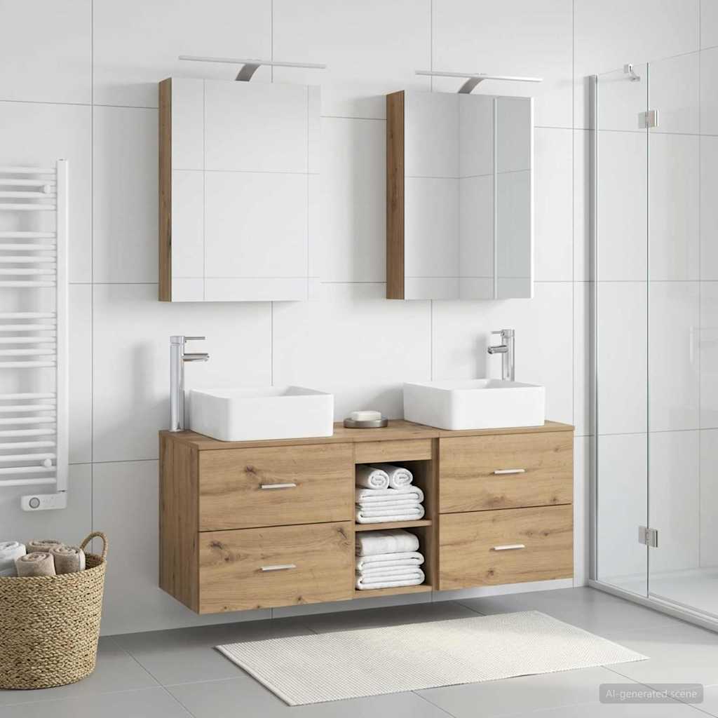 vidaXL Bathroom Furniture Set 5 pcs Artisan Oak