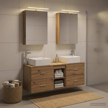 vidaXL Bathroom Furniture Set 5 pcs Artisan Oak