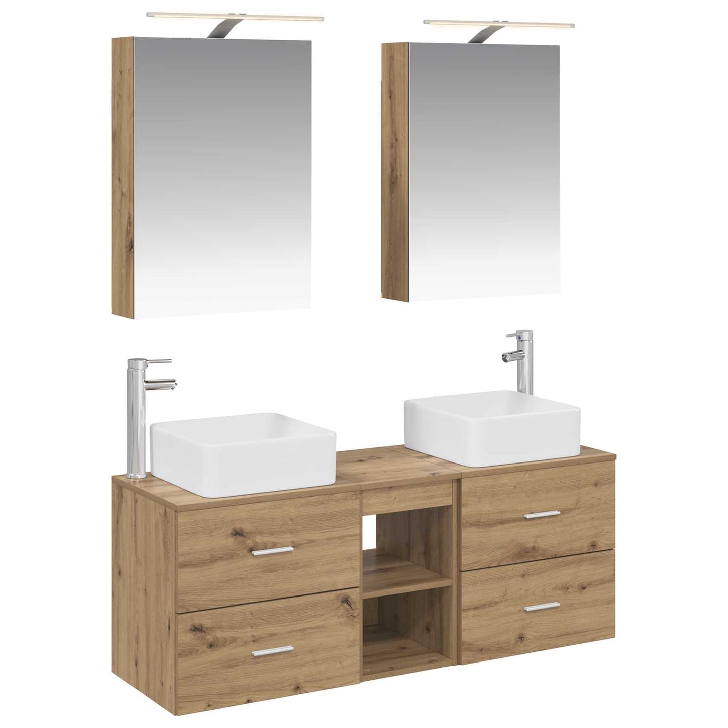 vidaXL Bathroom Furniture Set 5 pcs Artisan Oak