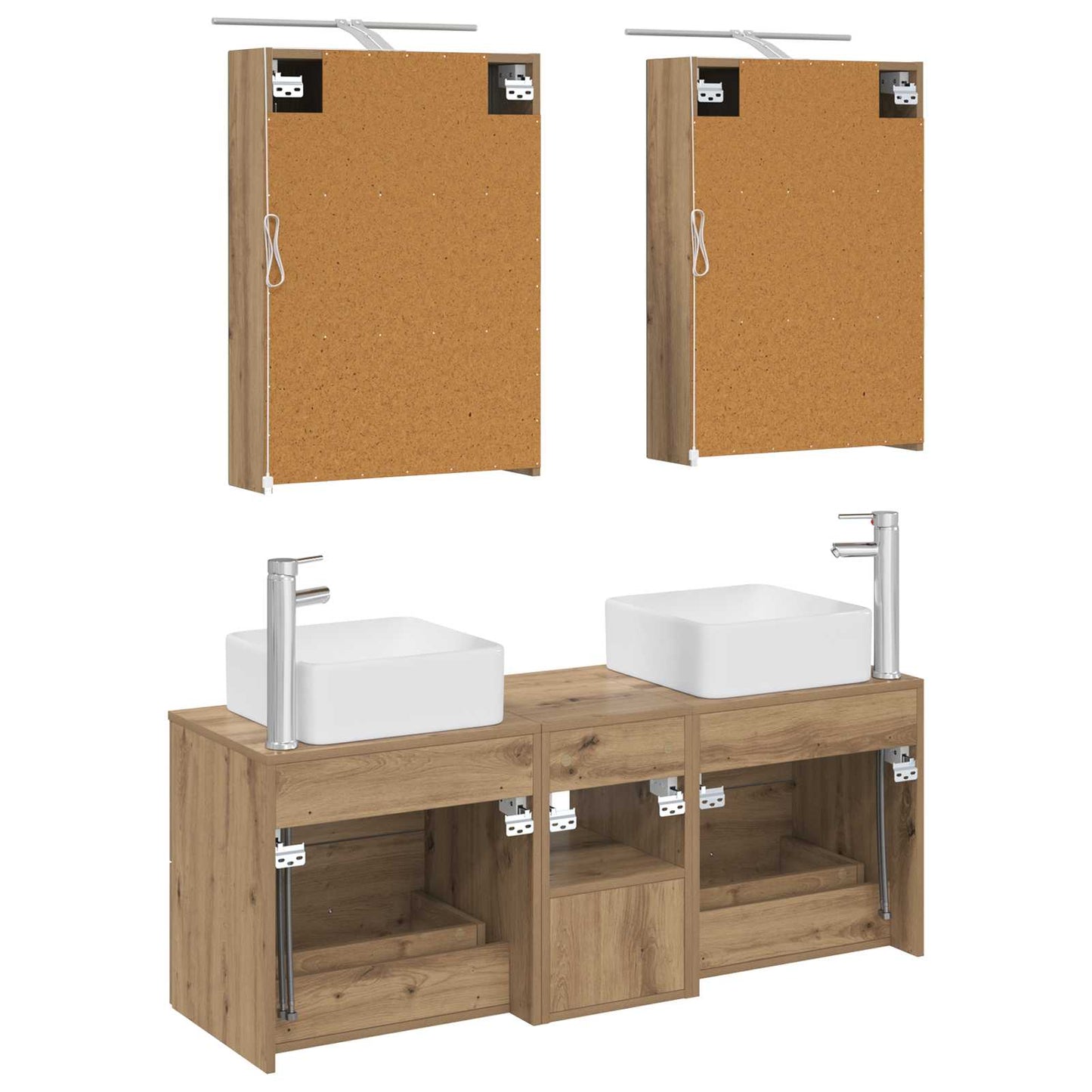 vidaXL Bathroom Furniture Set 5 pcs Artisan Oak