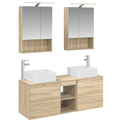 vidaXL Bathroom Furniture Set 5 pcs Sonoma Oak