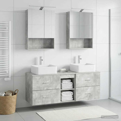 vidaXL Bathroom Furniture Set 5 pcs Concrete Grey