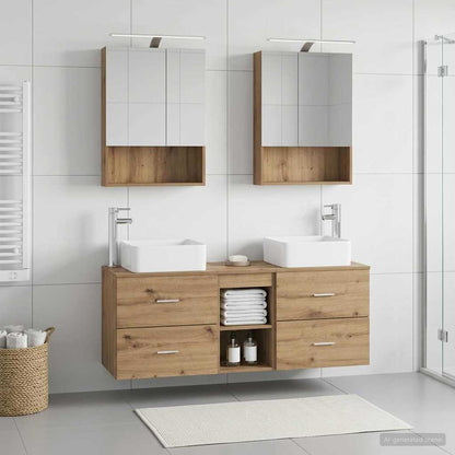vidaXL Bathroom Furniture Set 5 pcs Artisan Oak