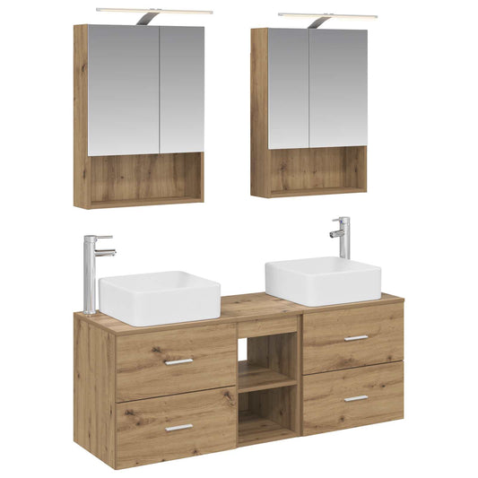 vidaXL Bathroom Furniture Set 5 pcs Artisan Oak