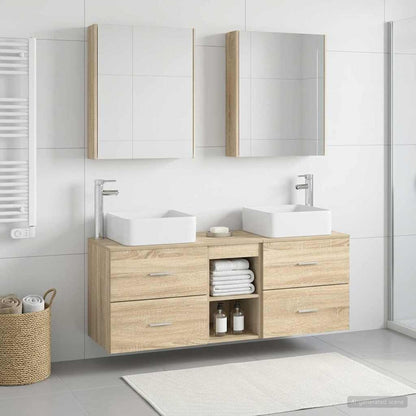 vidaXL Bathroom Furniture Set 5 pcs Sonoma Oak