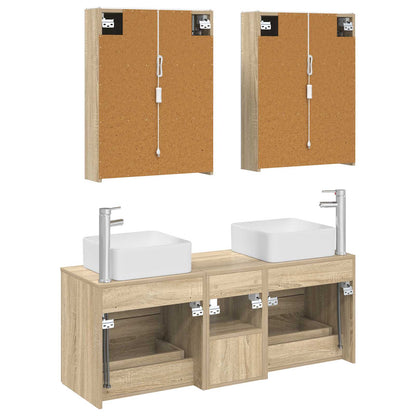 vidaXL Bathroom Furniture Set 5 pcs Sonoma Oak