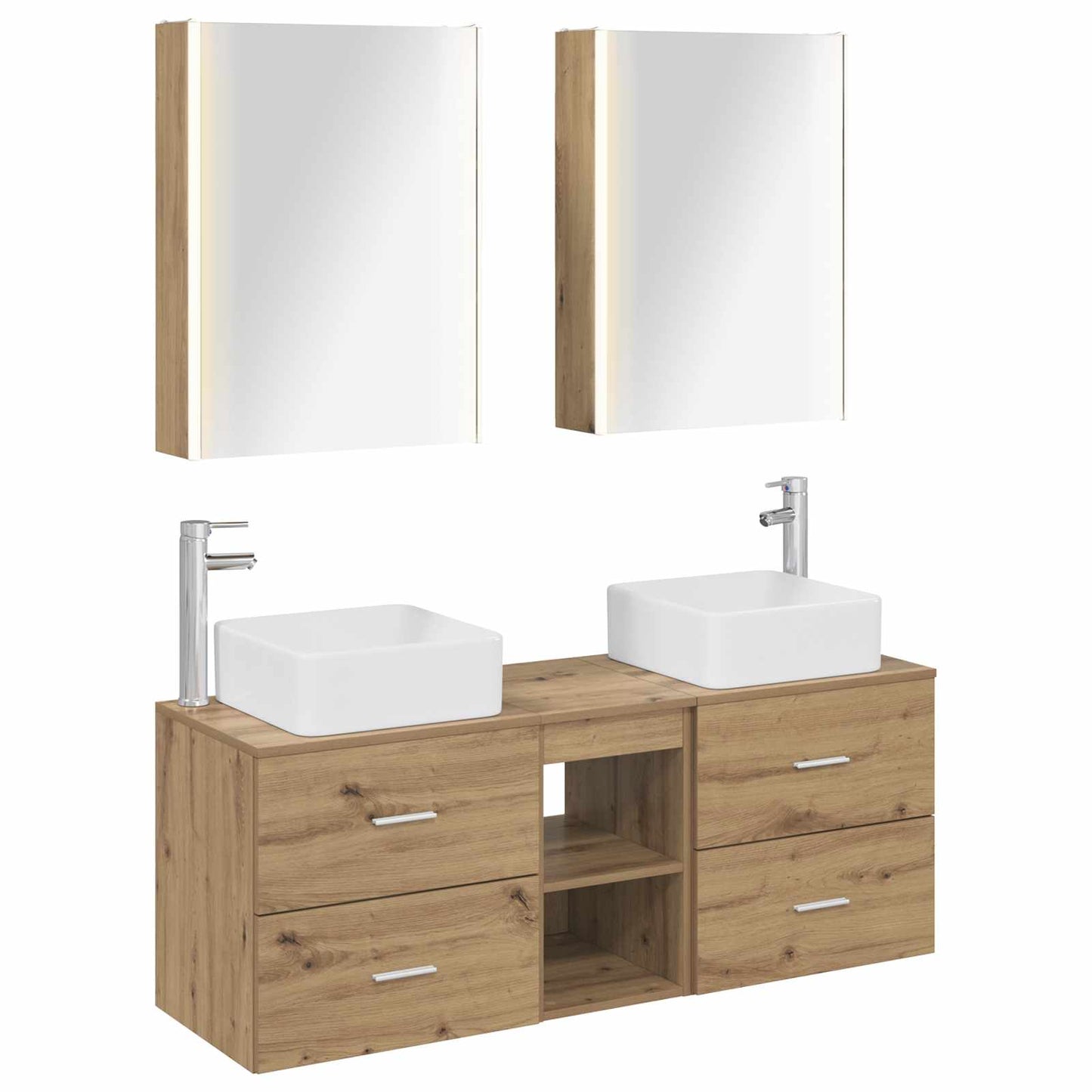 vidaXL Bathroom Furniture Set 5 pcs Artisan Oak