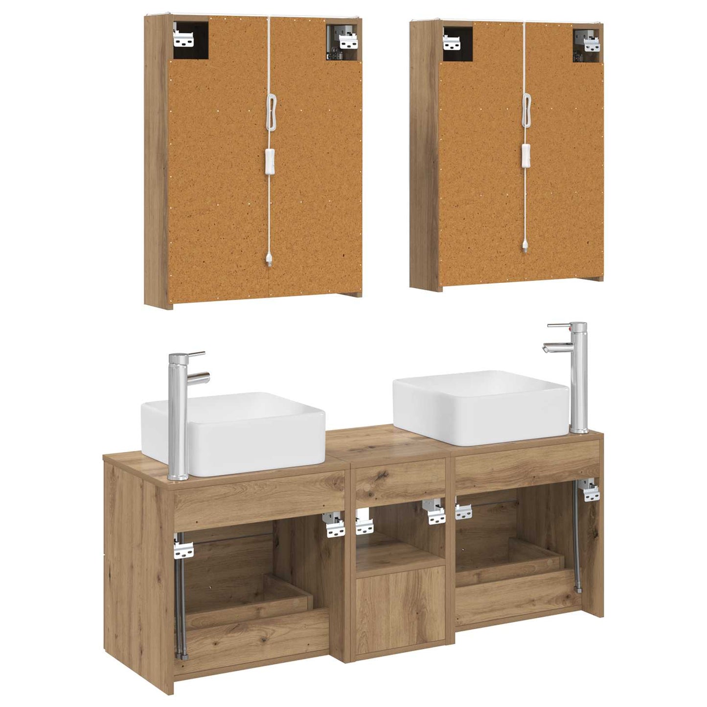 vidaXL Bathroom Furniture Set 5 pcs Artisan Oak