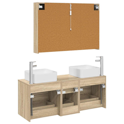vidaXL Bathroom Furniture Set 4 pcs Sonoma Oak