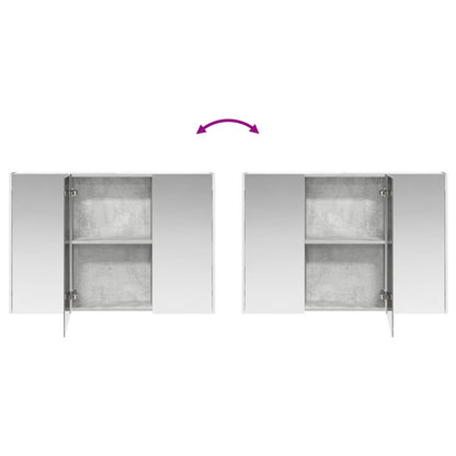 vidaXL Bathroom Furniture Set 4 pcs Concrete Grey