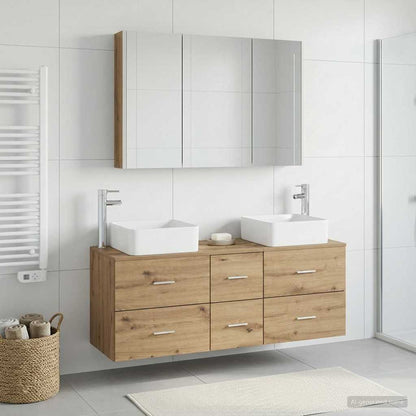 vidaXL Bathroom Furniture Set 4 pcs Artisan Oak