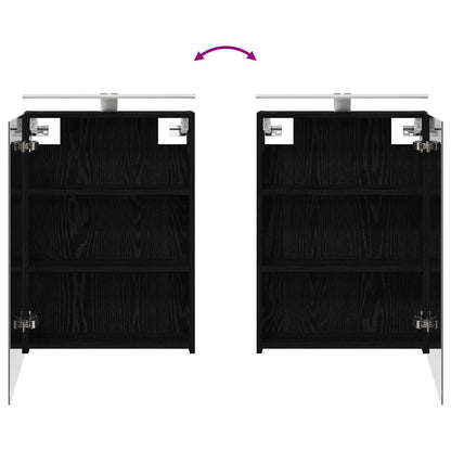 vidaXL Bathroom Furniture Set 5 pcs Black Oak