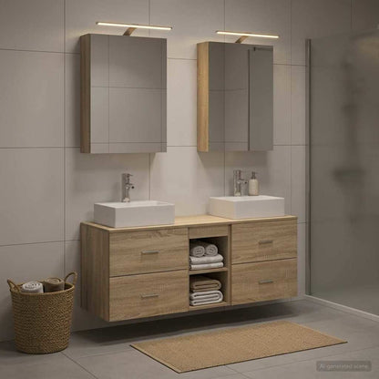 vidaXL Bathroom Furniture Set 5 pcs Sonoma Oak