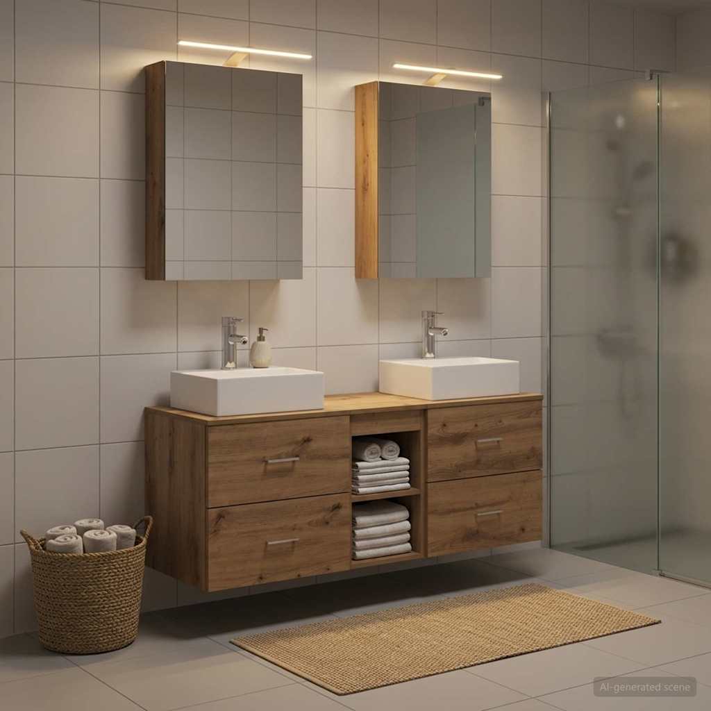 vidaXL Bathroom Furniture Set 5 pcs Artisan Oak
