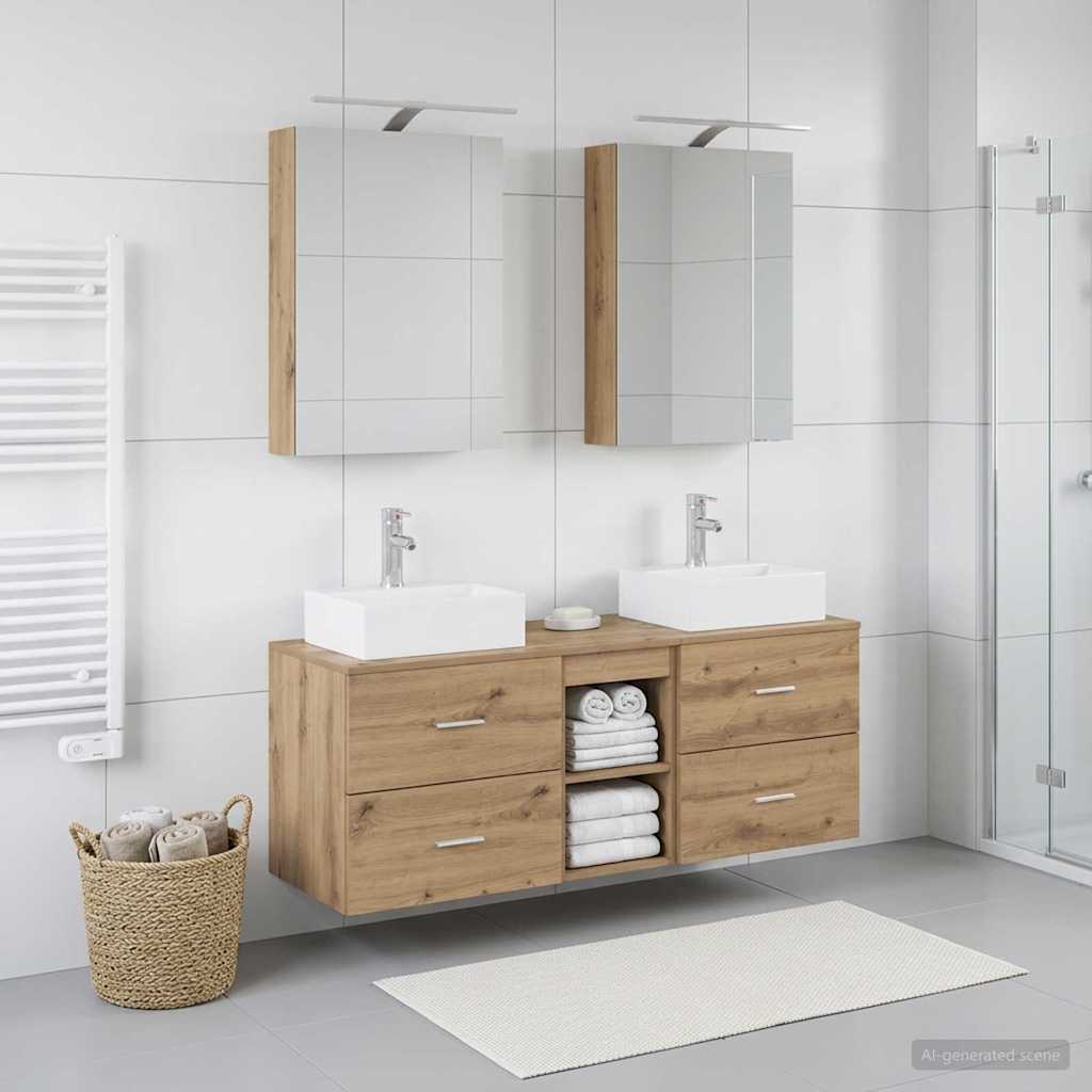 vidaXL Bathroom Furniture Set 5 pcs Artisan Oak