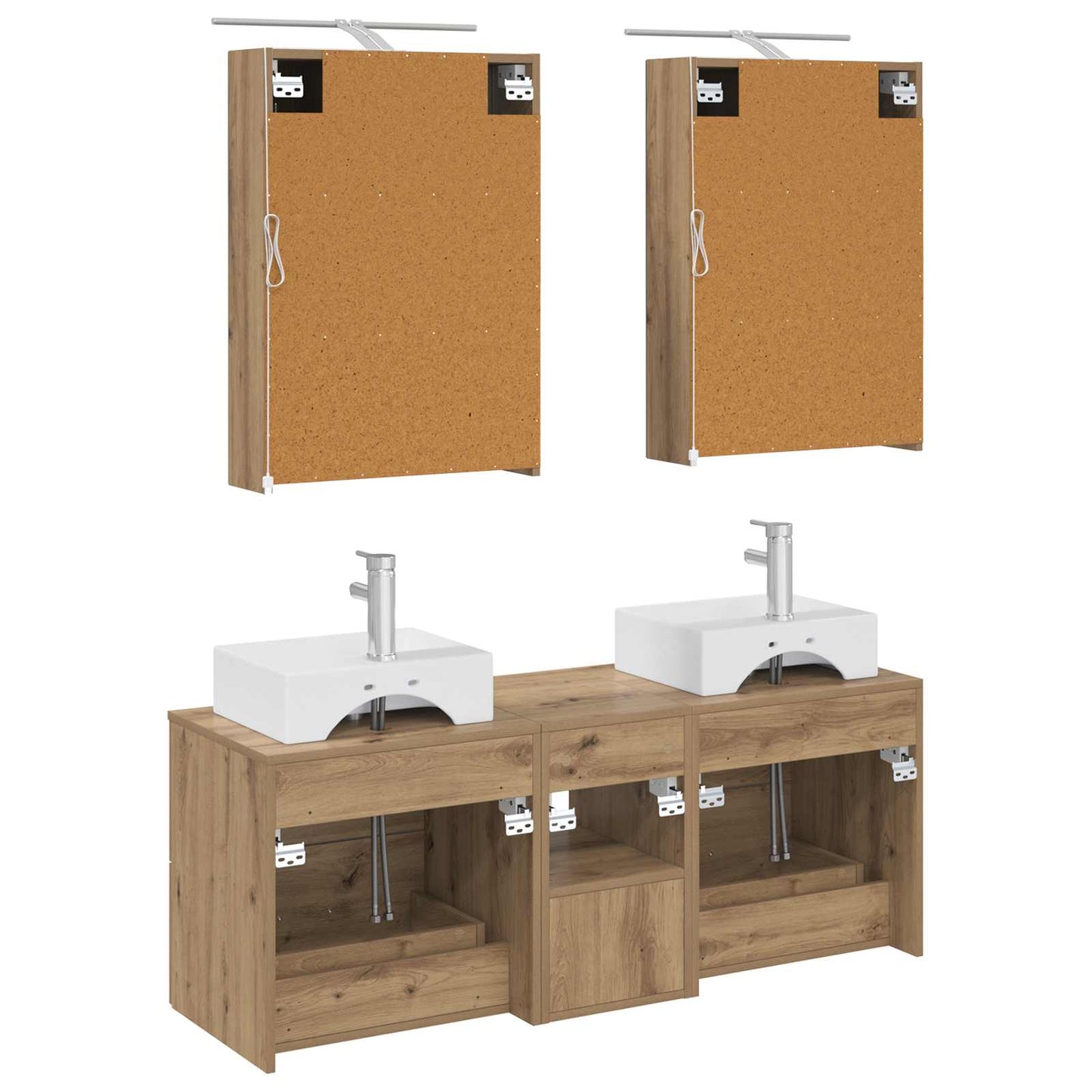vidaXL Bathroom Furniture Set 5 pcs Artisan Oak