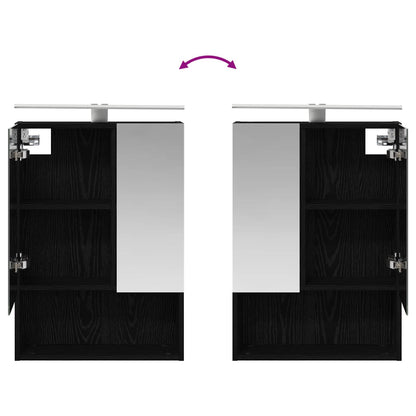 vidaXL Bathroom Furniture Set 5 pcs Black Oak