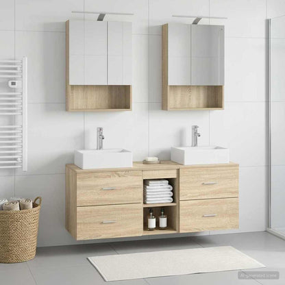 vidaXL Bathroom Furniture Set 5 pcs Sonoma Oak