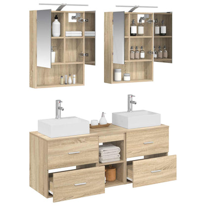 vidaXL Bathroom Furniture Set 5 pcs Sonoma Oak