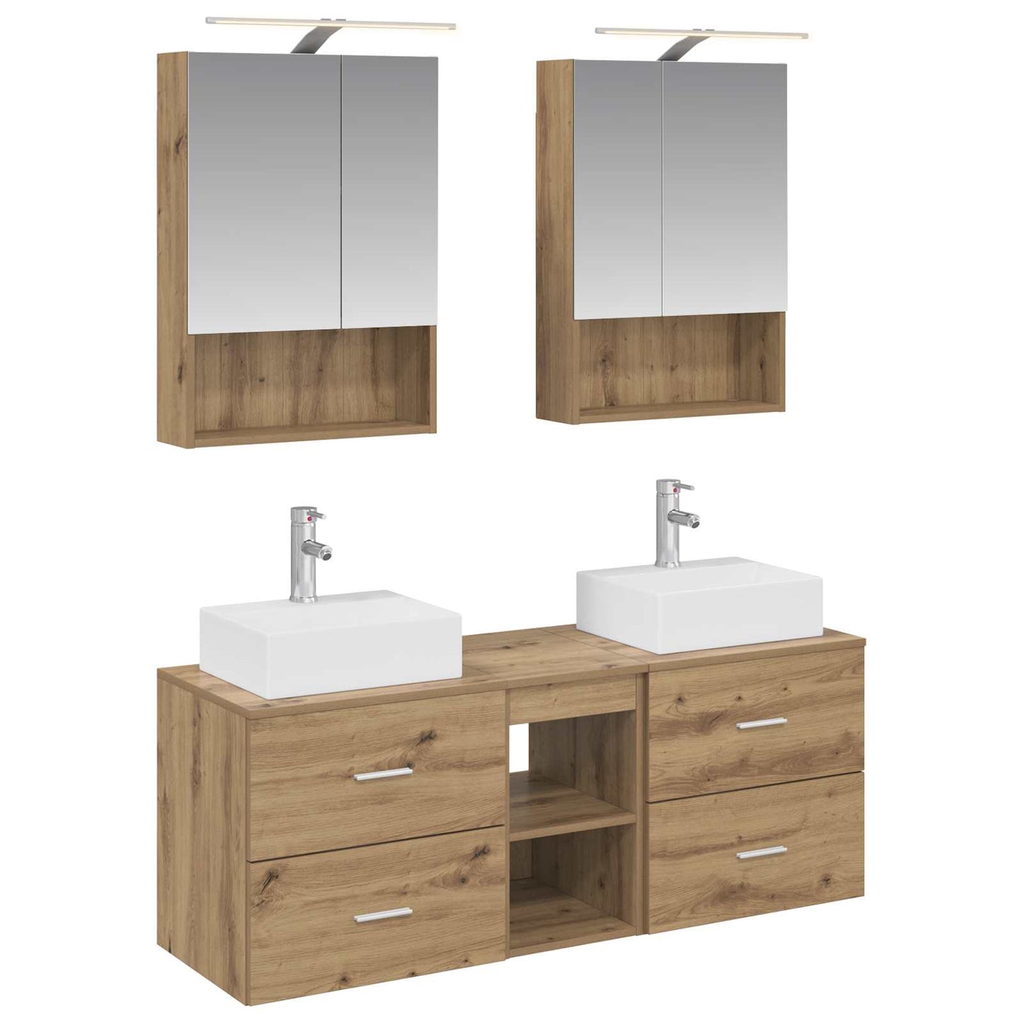 vidaXL Bathroom Furniture Set 5 pcs Artisan Oak