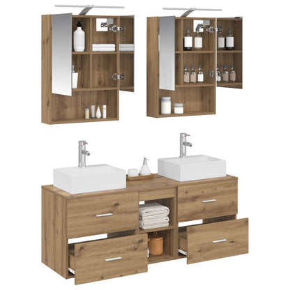 vidaXL Bathroom Furniture Set 5 pcs Artisan Oak