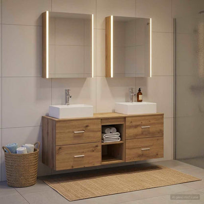 vidaXL Bathroom Furniture Set 5 pcs Artisan Oak