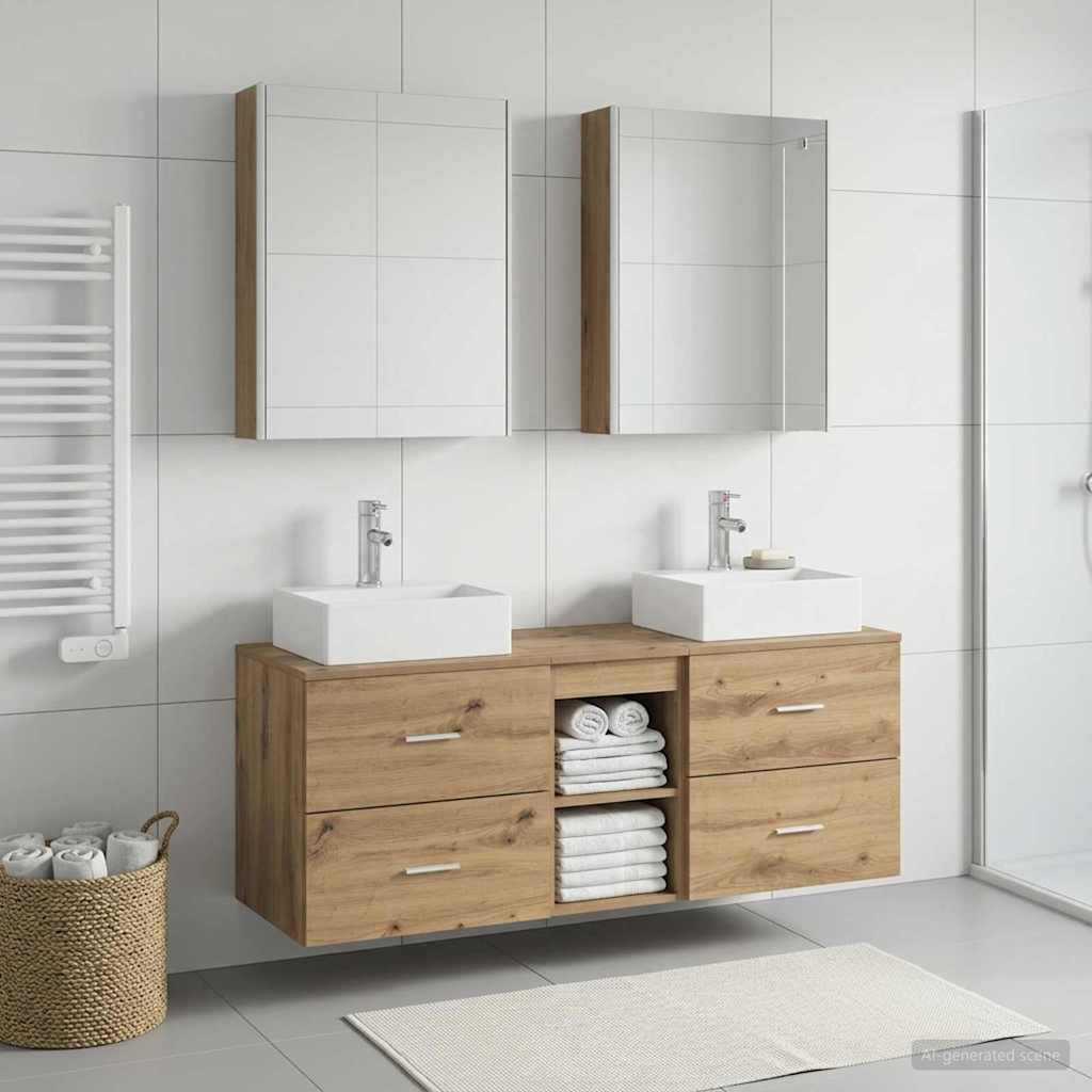 vidaXL Bathroom Furniture Set 5 pcs Artisan Oak