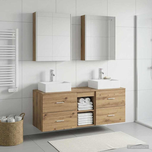 vidaXL Bathroom Furniture Set 5 pcs Artisan Oak
