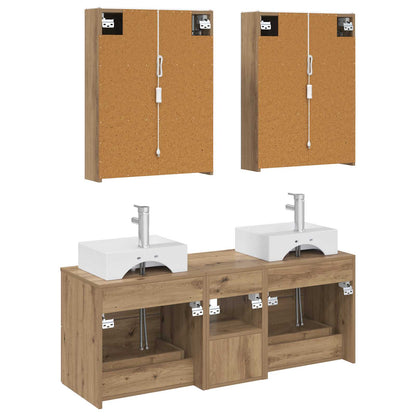 vidaXL Bathroom Furniture Set 5 pcs Artisan Oak