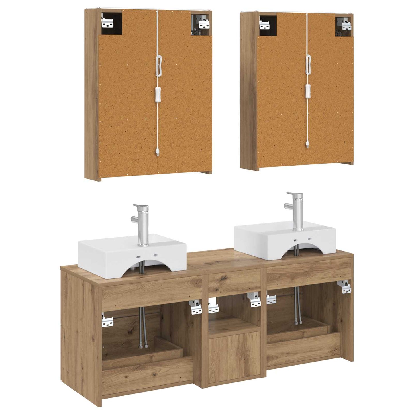 vidaXL Bathroom Furniture Set 5 pcs Artisan Oak