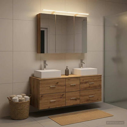 vidaXL Bathroom Furniture Set 4 pcs Artisan Oak