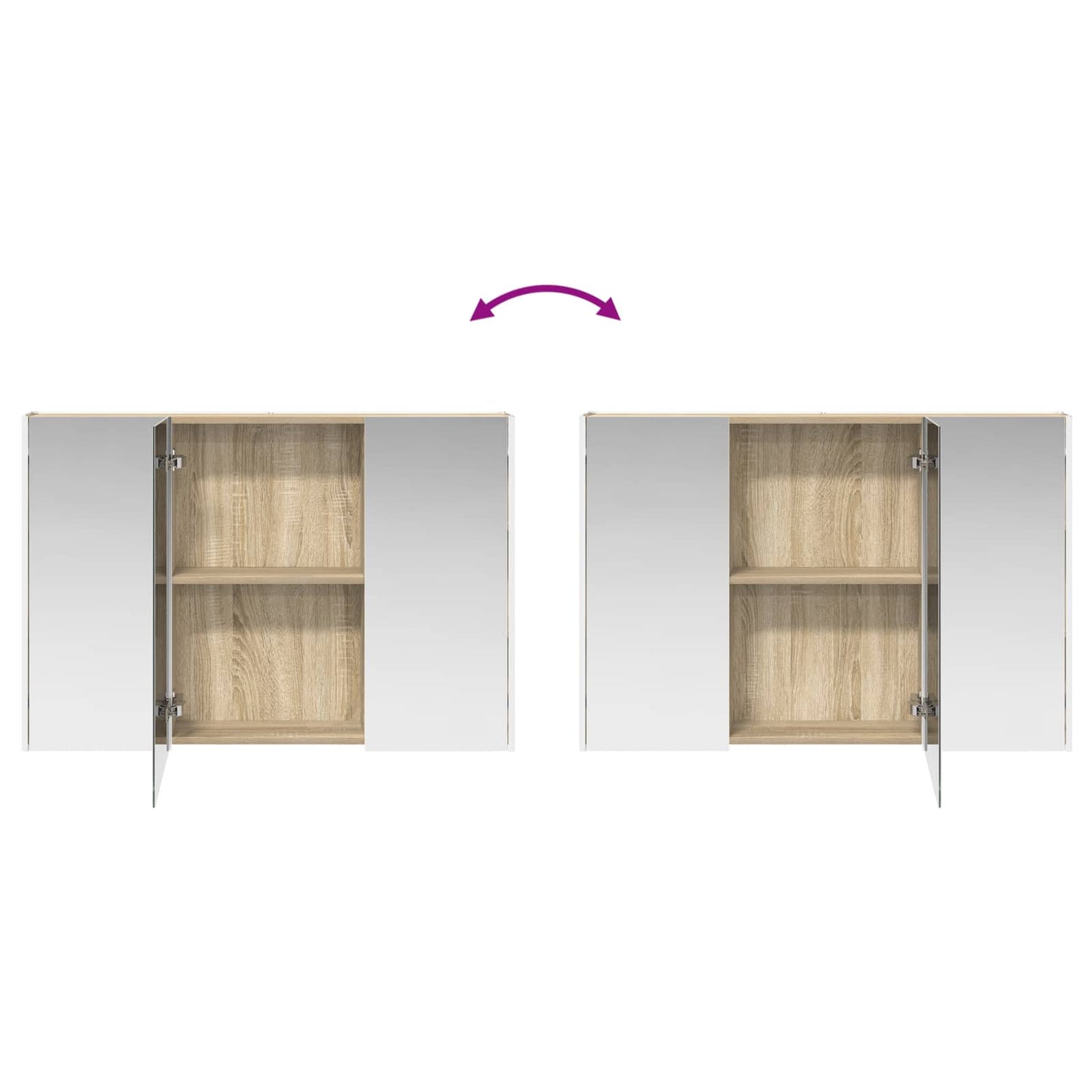 vidaXL Bathroom Furniture Set 4 pcs Sonoma Oak