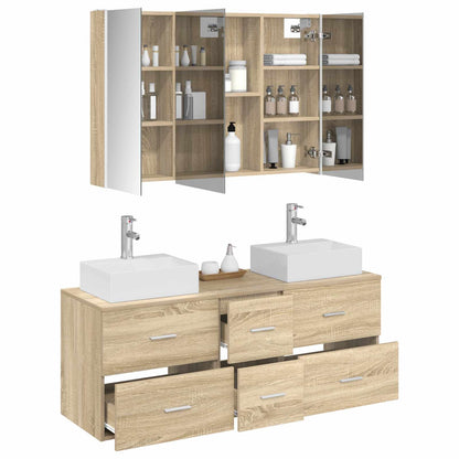 vidaXL Bathroom Furniture Set 4 pcs Sonoma Oak