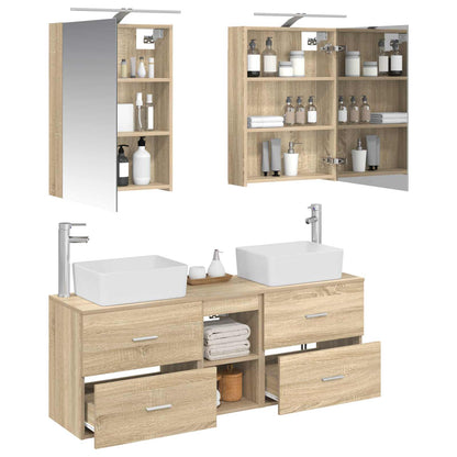 vidaXL Bathroom Furniture Set 5 pcs Sonoma Oak