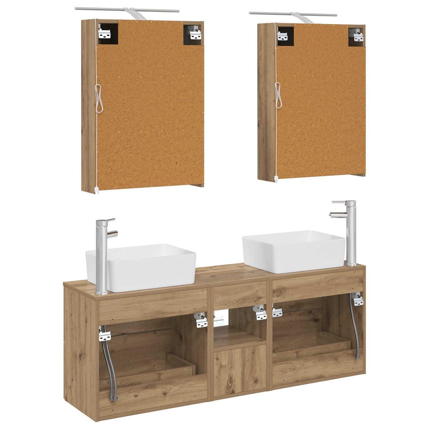 vidaXL Bathroom Furniture Set 5 pcs Artisan Oak