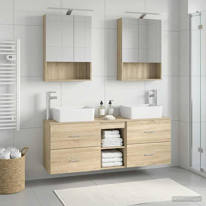 vidaXL Bathroom Furniture Set 5 pcs Sonoma Oak