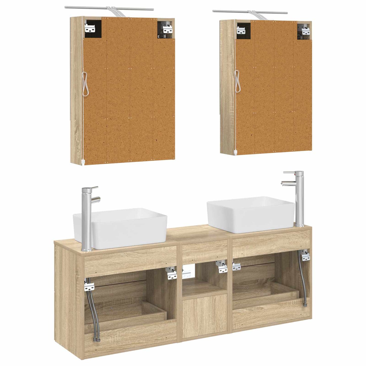 vidaXL Bathroom Furniture Set 5 pcs Sonoma Oak