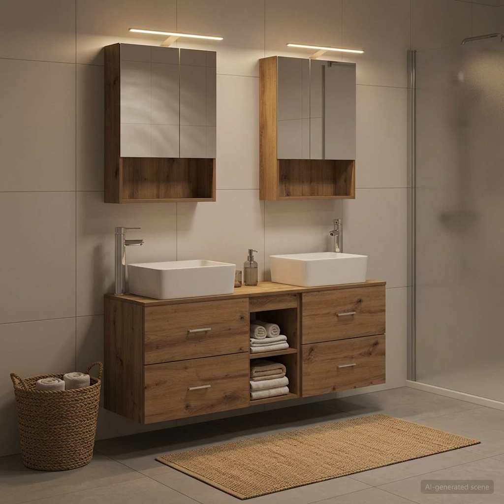vidaXL Bathroom Furniture Set 5 pcs Artisan Oak