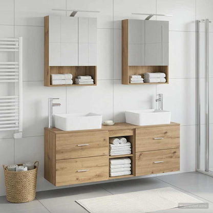 vidaXL Bathroom Furniture Set 5 pcs Artisan Oak