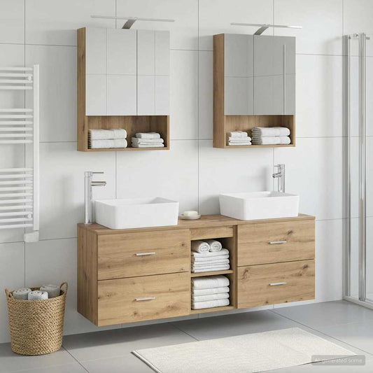 vidaXL Bathroom Furniture Set 5 pcs Artisan Oak