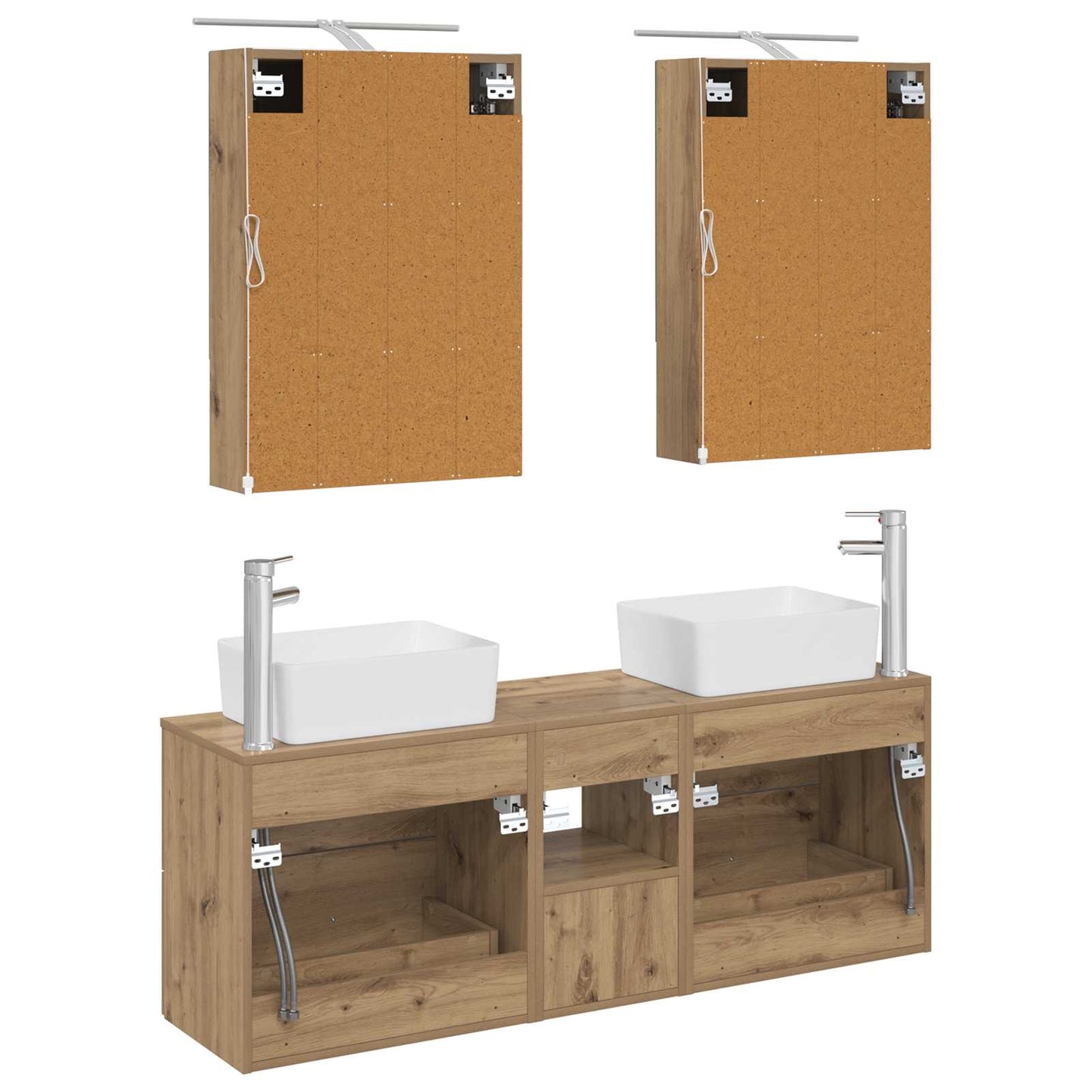 vidaXL Bathroom Furniture Set 5 pcs Artisan Oak