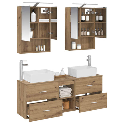 vidaXL Bathroom Furniture Set 5 pcs Artisan Oak