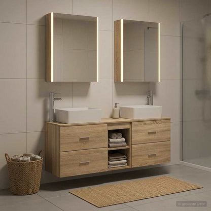 vidaXL Bathroom Furniture Set 5 pcs Sonoma Oak