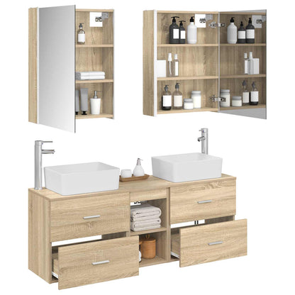 vidaXL Bathroom Furniture Set 5 pcs Sonoma Oak