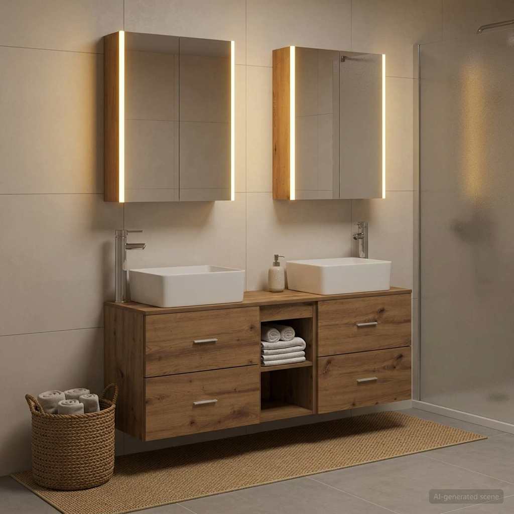 vidaXL Bathroom Furniture Set 5 pcs Artisan Oak