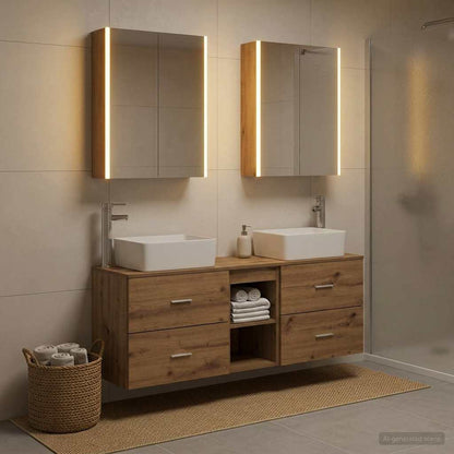 vidaXL Bathroom Furniture Set 5 pcs Artisan Oak