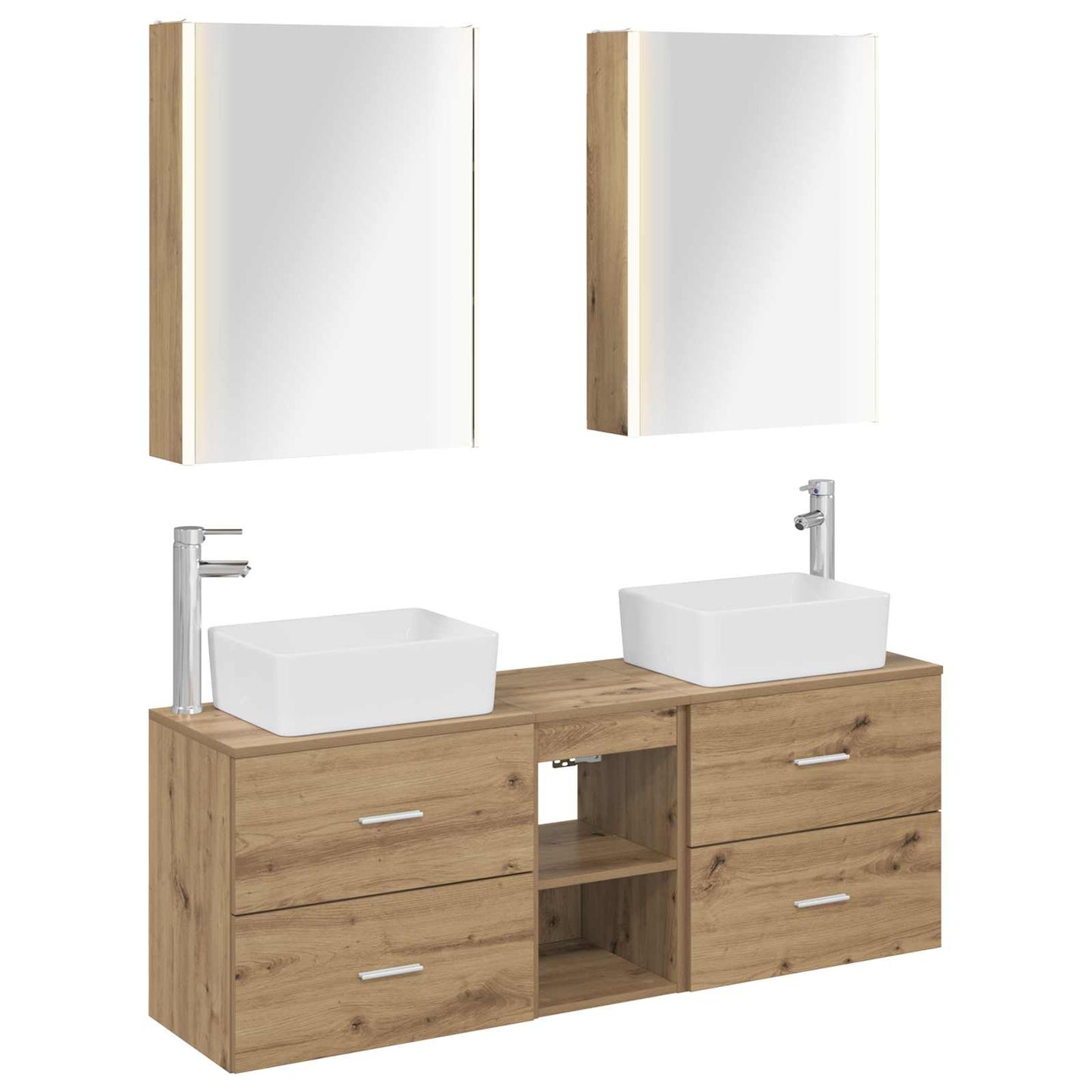 vidaXL Bathroom Furniture Set 5 pcs Artisan Oak